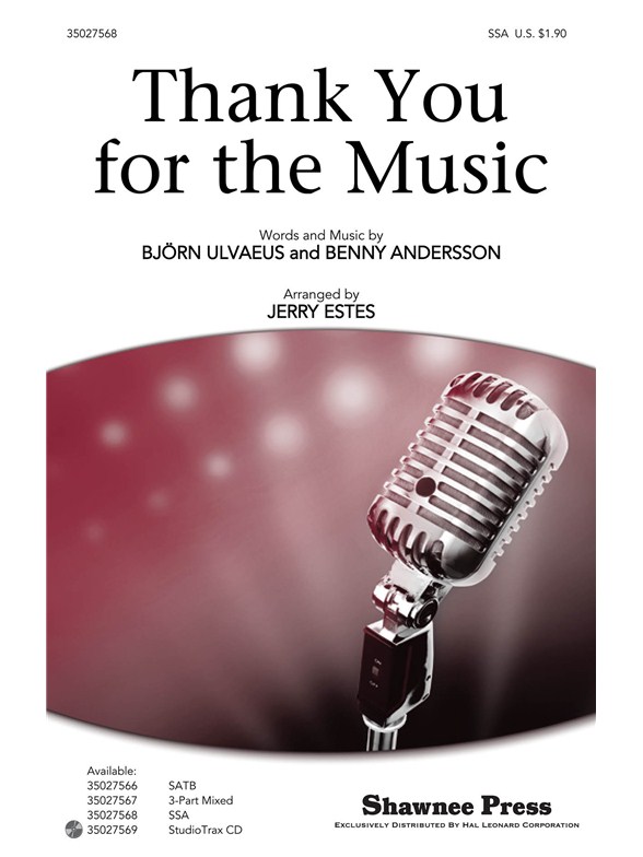 Abba Thank You For Music (Estes) Ssa