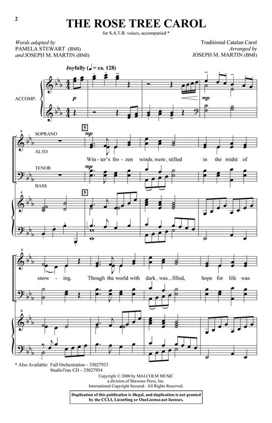 MARTIN JOSEPH/STEWART PAMELA THE ROSE TREE CAROL ORCHESTRA ACC SC/PTS