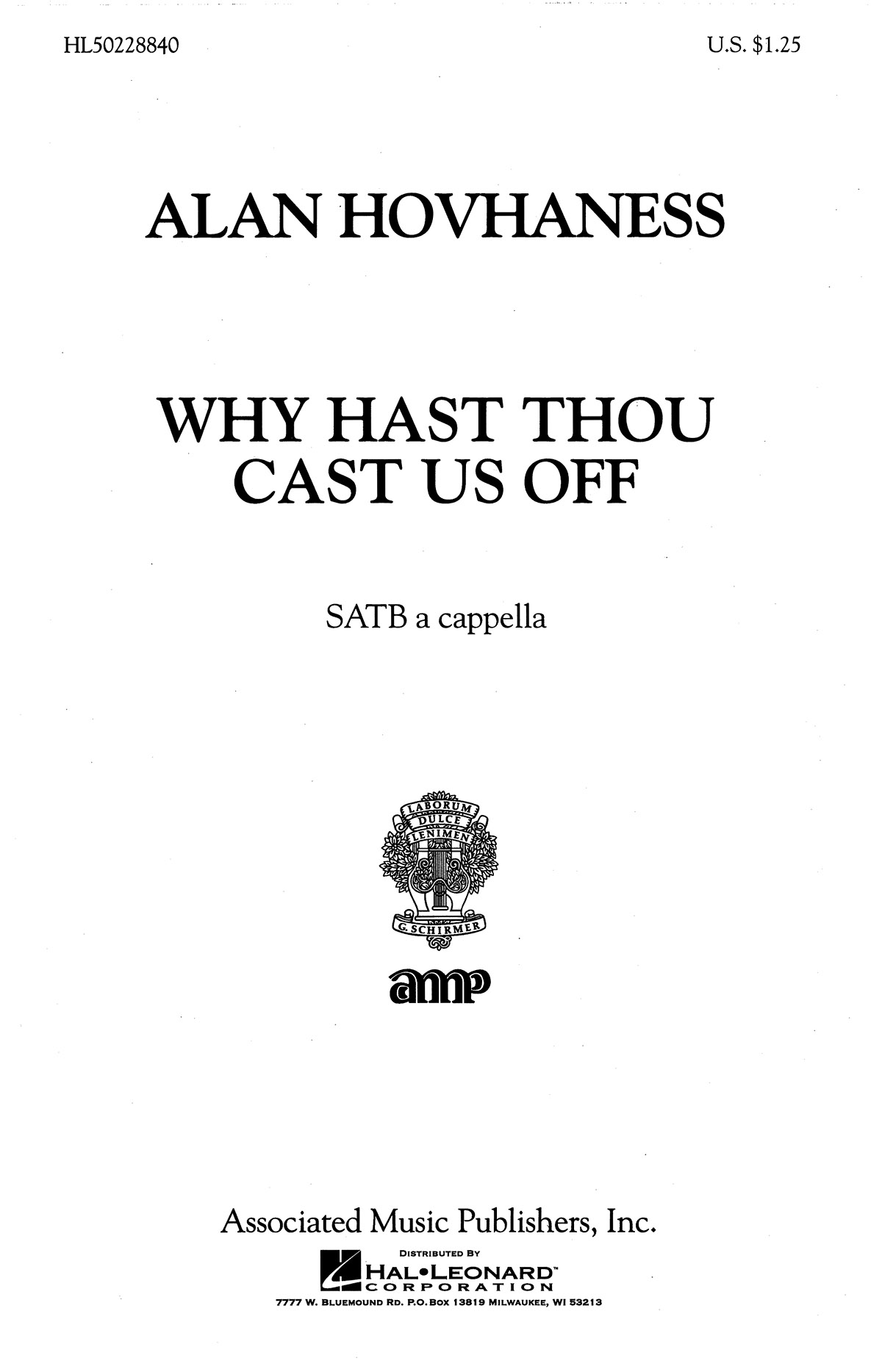 Why Hast Thou Cast Us Off Motet A Cappella