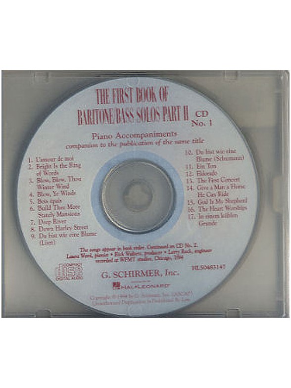 The First Book Of Baritone/Bass Solos Part 2 (2CD)
