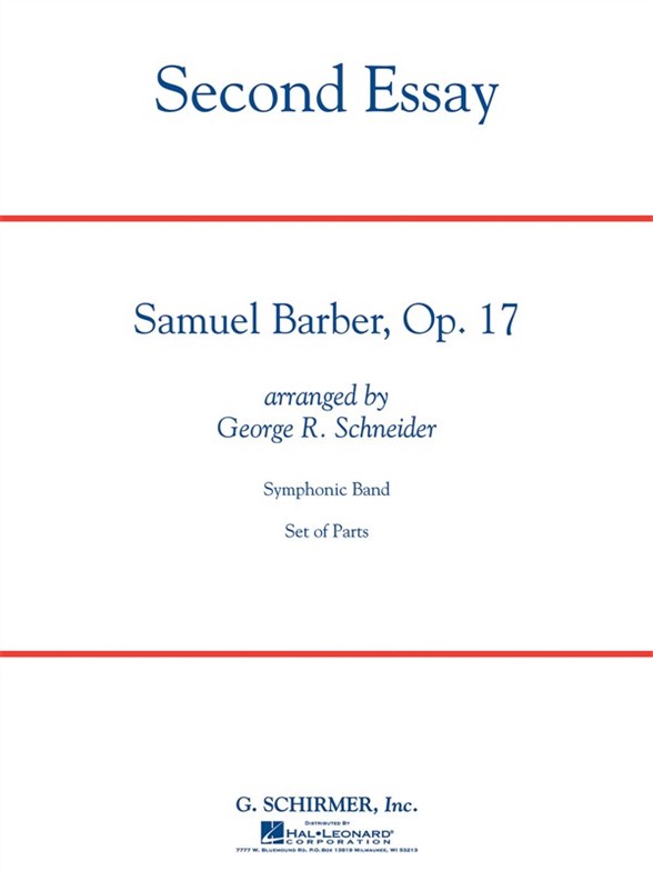 Samuel Barber: Second Essay Cb Full Set (Arranged For Concert Band)