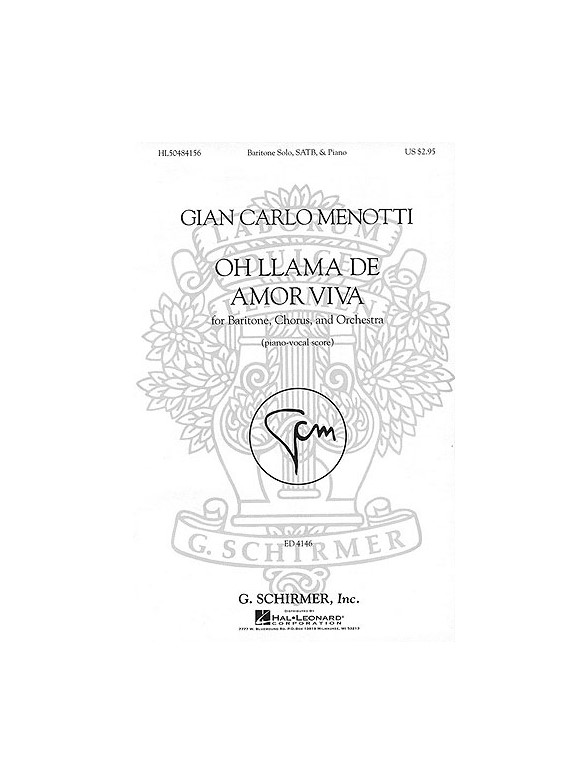Gian Carlo Menotti: Oh llama de amor viva (Vocal score)