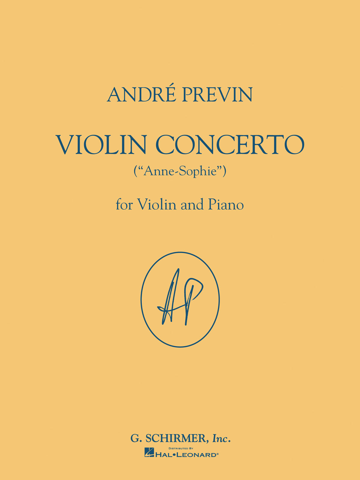 Andre Previn: Violin Concerto 'Anne-Sophie' (Violin/Piano)