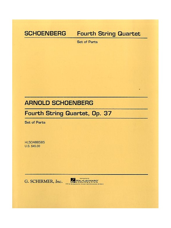 Arnold Schoenberg: String Quartet No. 4 Op. 37 (Parts)
