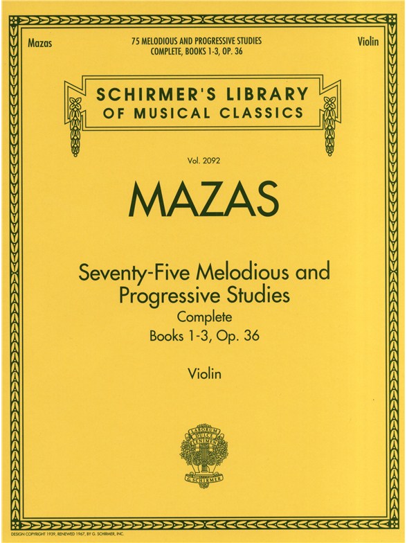 Jacques-Fereol Mazas: 75 Melodious and Progressive Studies Op.36 Complete