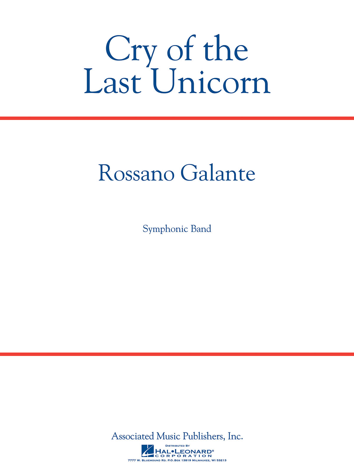 Rossano Galante: Cry Of The Last Unicorn