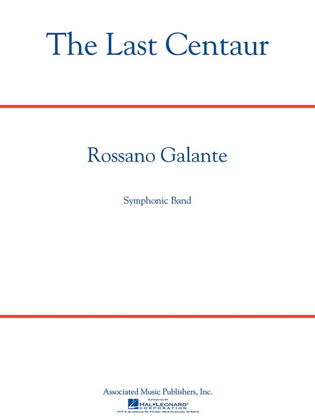 Galante Rossano The Last Centaur Full Score Only