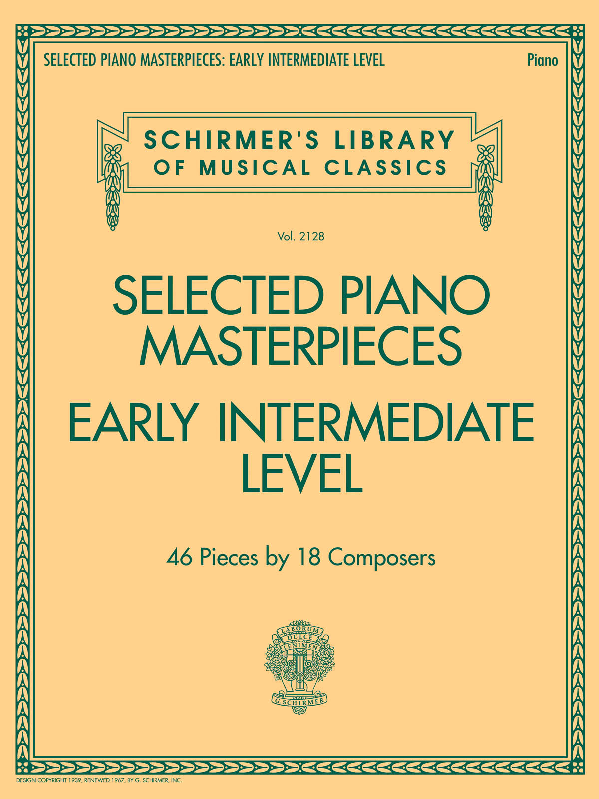Selected Piano Masterpieces - Early Intermediate Level (Piano Book)