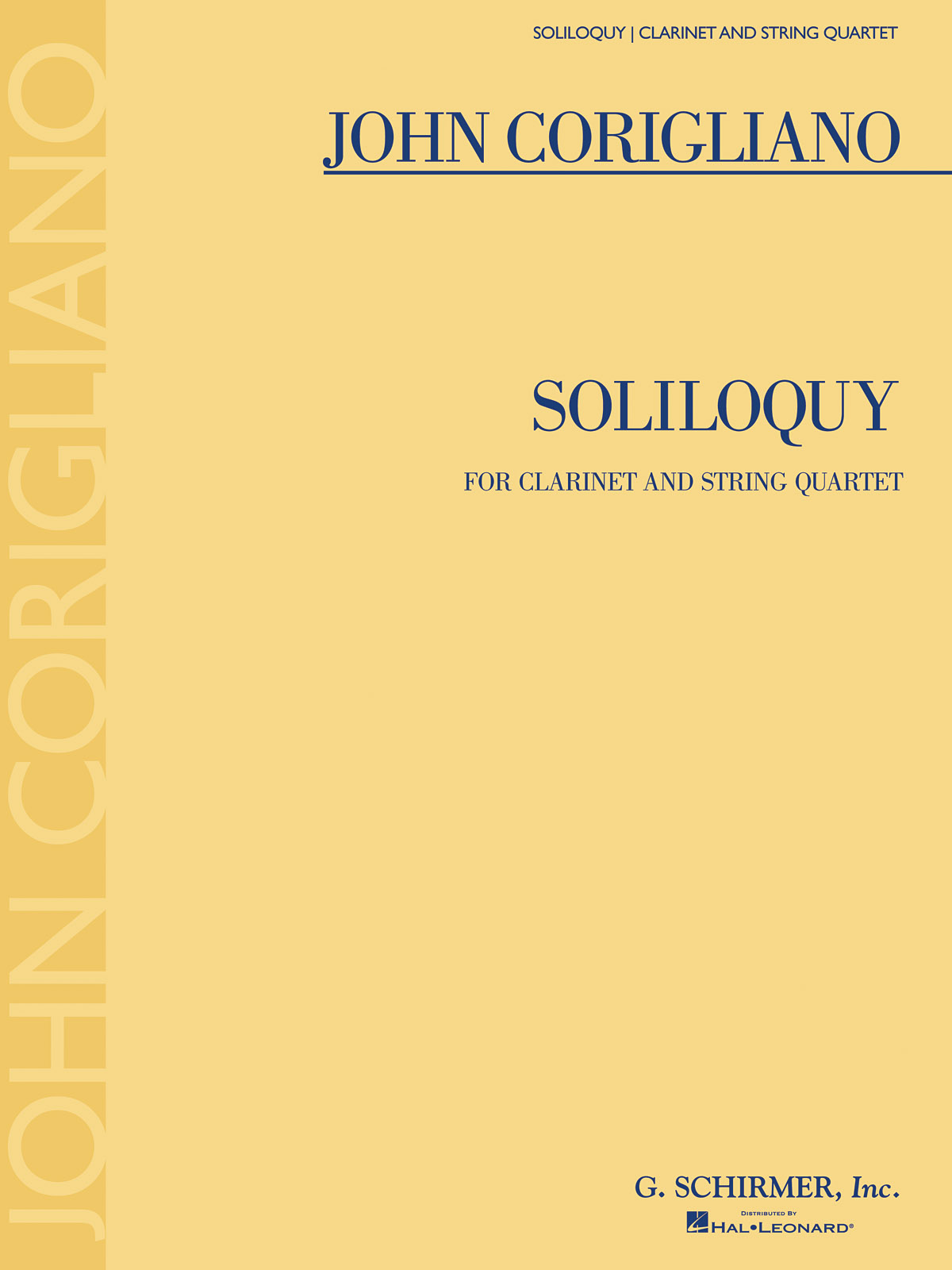 John Corigliano: Soliloquy (Clarinet & String Quartet)