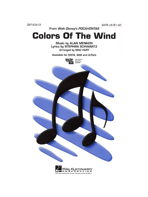 Alan Menken: Colors Of The Wind (SATB)