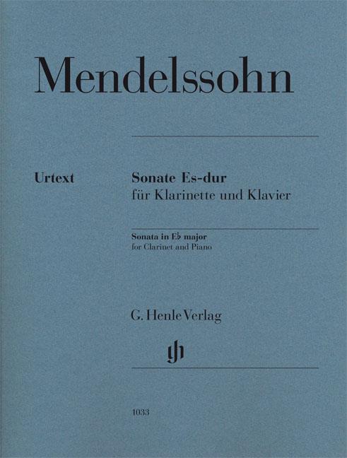 MENDELSSOHN FELIX SONATA IN Eb MAJOR (HERTTRICH) PF/CLT URTEXT PB BK