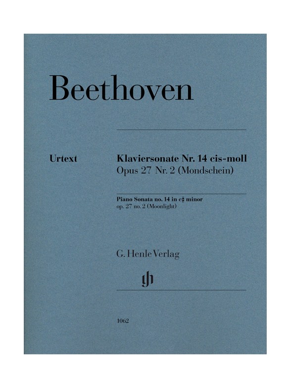 Ludwig Van Beethoven: Piano Sonata No.14 In C Sharp Minor Op.27 No.2 (Moonlight) - Urtext