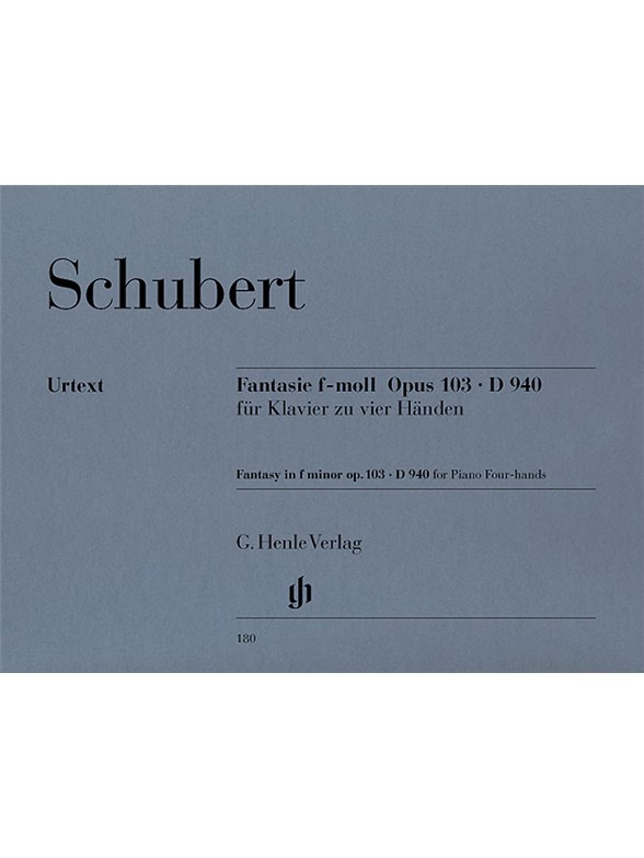 Franz Schubert: Fantasie F-Moll Fur Klavier Zu Vier Handen D.940 (Urtext)