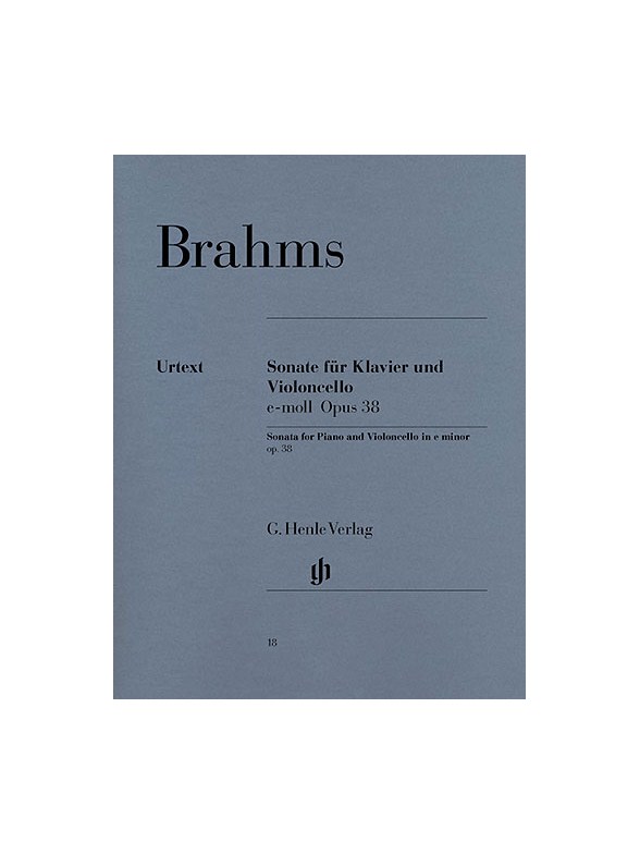 Johannes Brahms: Cello Sonata In E Minor Op.38 (Urtext Edition)