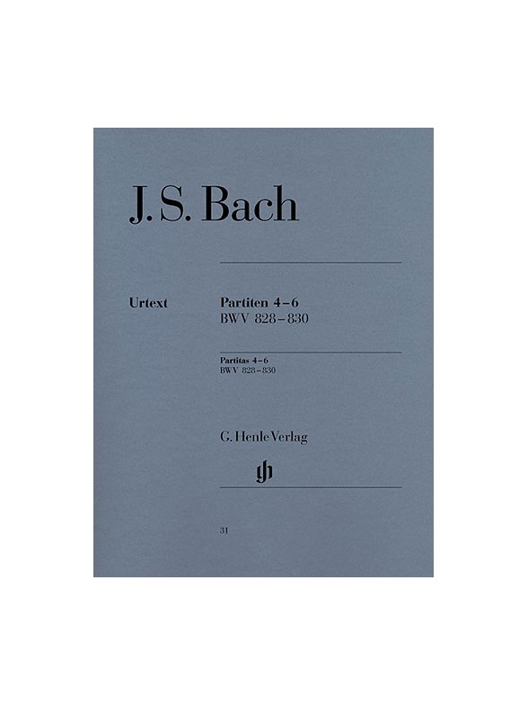 Johann Sebastian Bach: Partitas 4-6 BWV 828-830 (Henle Urtext Edition)