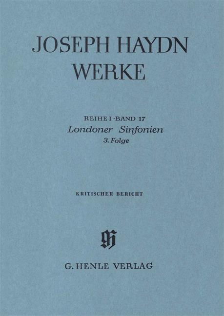 Haydn London Sinf 3rd Seq Critcal Ed