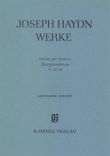 Franz Joseph Haydn: Barytone Trios No. 25 - 48