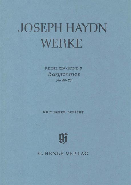 Franz Joseph Haydn: Barytone Trios No. 49 - 72