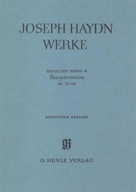 Franz Joseph Haydn: Barytone Trios No. 73 - 96