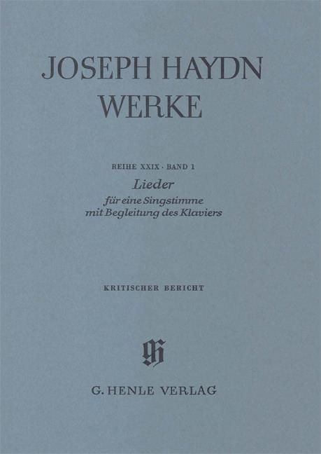 Franz Joseph Haydn: Songs for one voice with accompaniment of a Piano