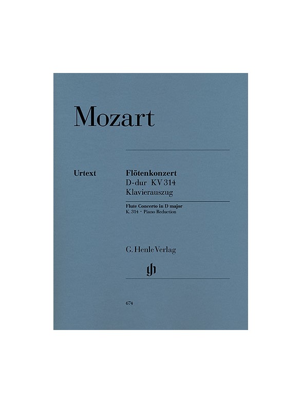 Wolfgang Amadeus Mozart: Concerto For Flute And Orchestra In D KV314 (Flute And Piano)