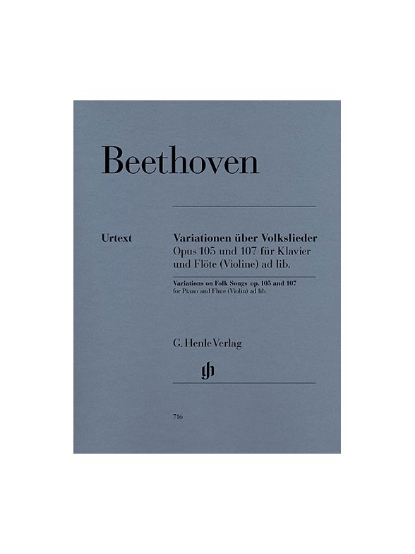 Ludwig Van Beethoven: Variations On Folk Songs Op.105 And 107 (Urtext Edition)