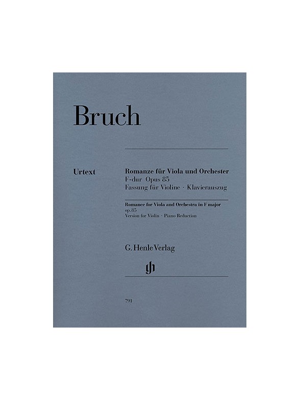 Max Bruch: Romance For Viola And Orchestra In F Op.85 (Violin Version)