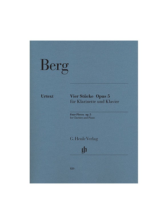 Alban Berg: Four Pieces For Clarinet And Piano Op.5 (Henle Urtext Edition)