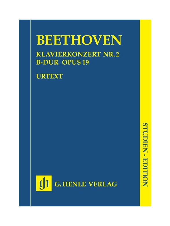 Beethoven: Piano Concert No.2 In B Flat Op.19 (Henle Urtext Edition) - Study Score
