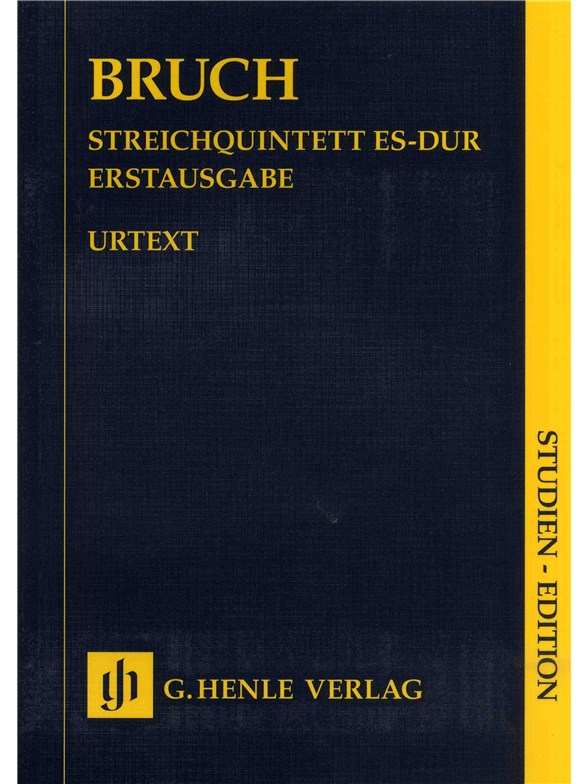 Max Bruch: Streichquintett Es-Dur Erstausgabe - Urtext (Study Score)