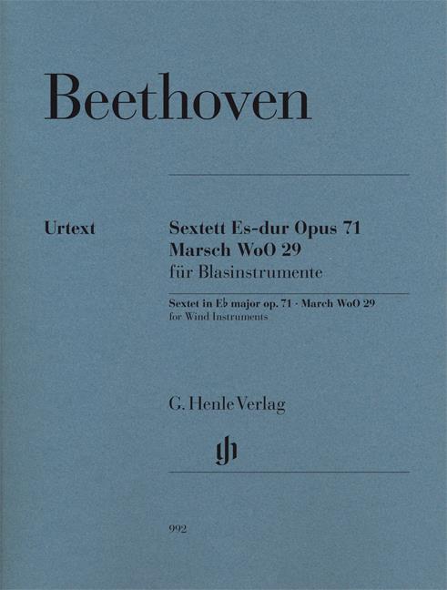 BEETHOVEN SEXTET IN Eb MAJOR OP71 MARCH WOO 29 WIND INST URTEXT BOOK