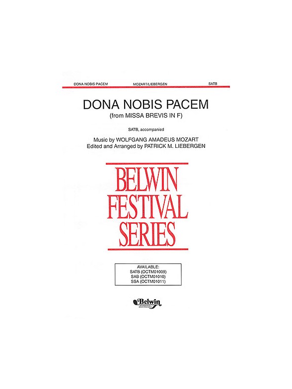 W.A. Mozart: Dona Nobis Pacem (From Missa Brevis In F)