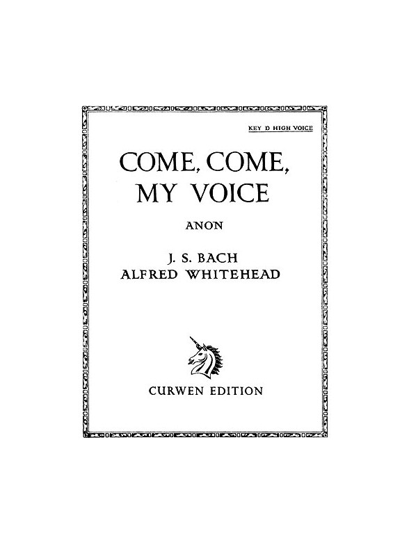 Whitehead, A Come, Come My Voice High Voice(D)/Piano