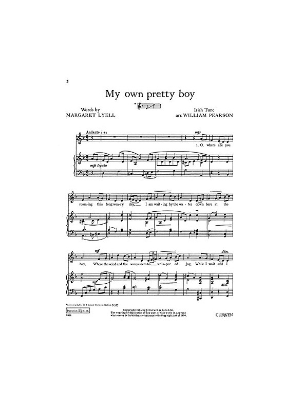 Pearson, W My Own Pretty Boy D Minor+g Minor Voice/Piano