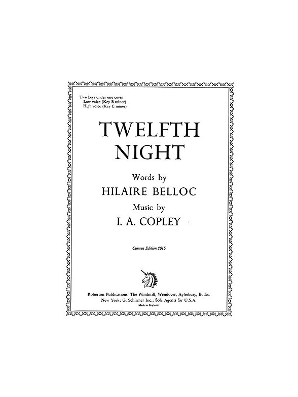 Copley Twelfth Night Vce Piano