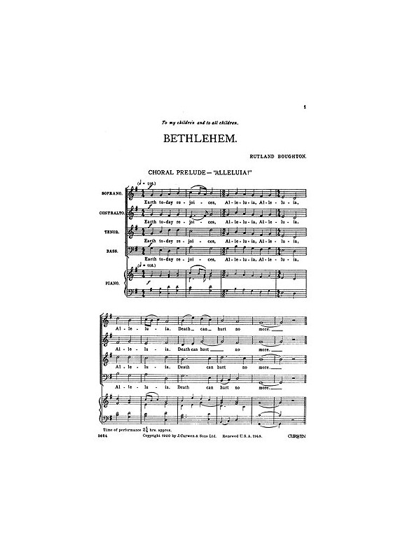 Rutland Boughton: Bethlehem