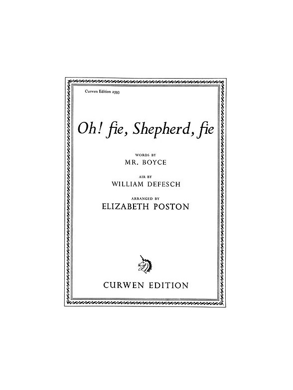 Defesch, W Oh! Fie, Shepherd, Fie Voice/Piano