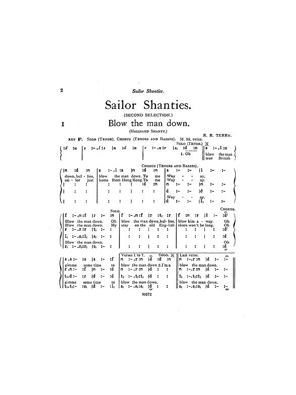 Terry Sailor Shanties Ttbb Tonic