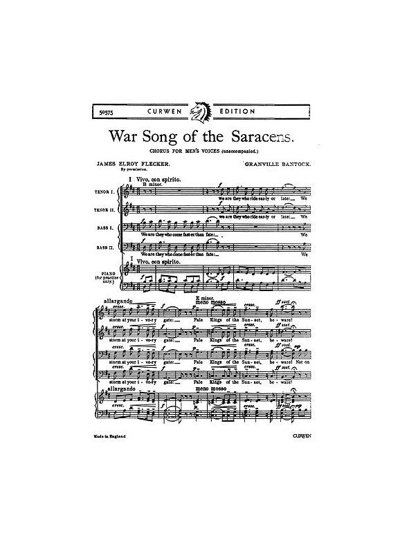 Granville Bantock: War Song Of The Saracens