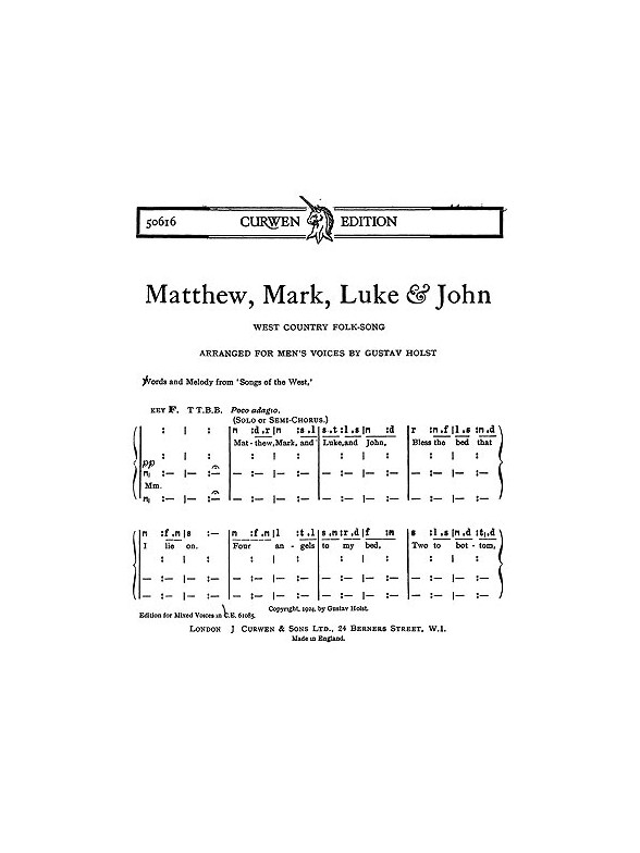 Holst Matthew Mark Luke Ttbb Tonic