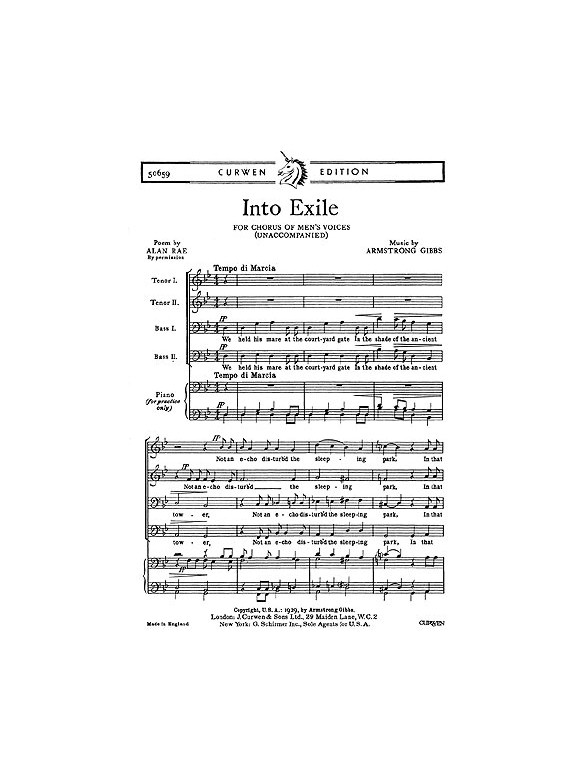 Cecil Armstrong Gibbs: Into Exile (TTBB)