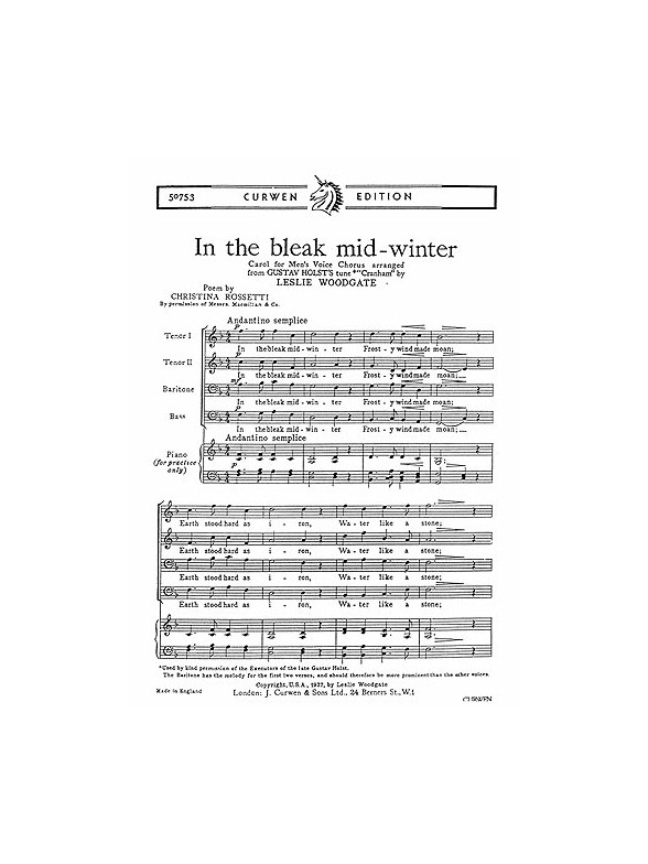 Leslie Woodgate: In The Bleak Mid-winter