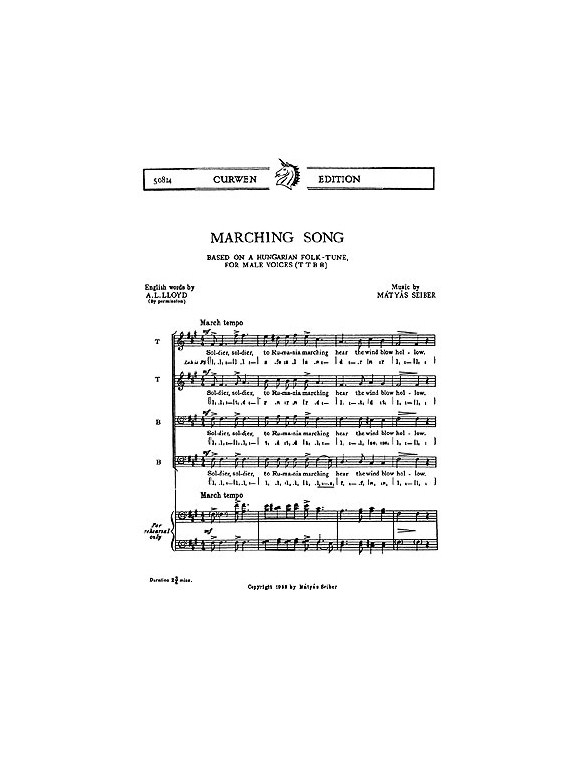 Seiber, M Marching Song Ttbb