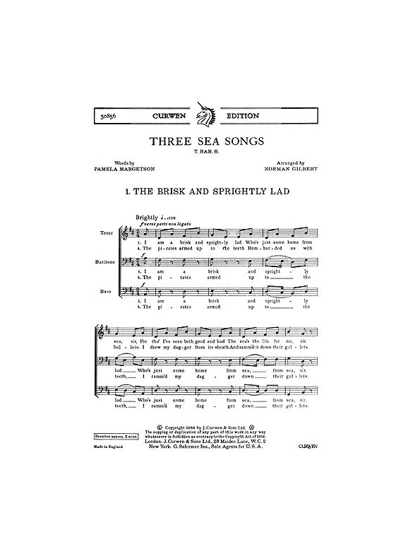 Three Sea Songs (arr. Gilbert)