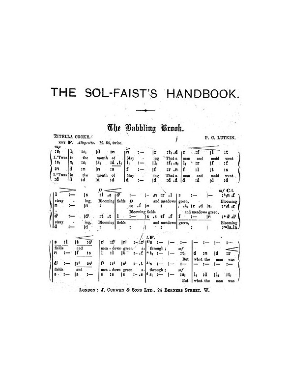 Lutkin The Babbling Brook Satb Tonic
