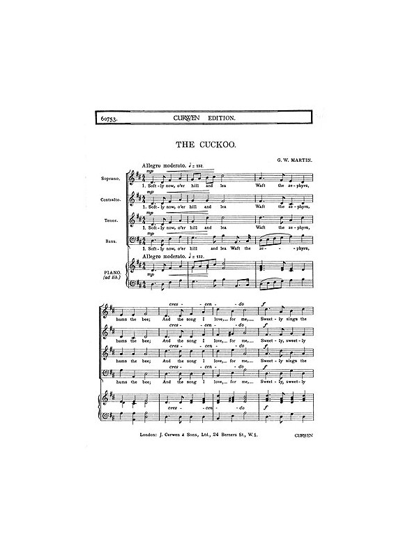 Martin The Cuckoo Satb
