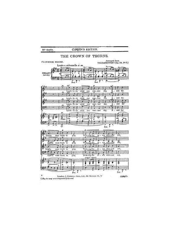 Tschaikowsky Crown Thorns Satb