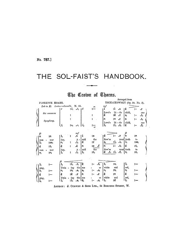 Tschaikowsky The Crown Of Thorns Satb Tonic Solfa