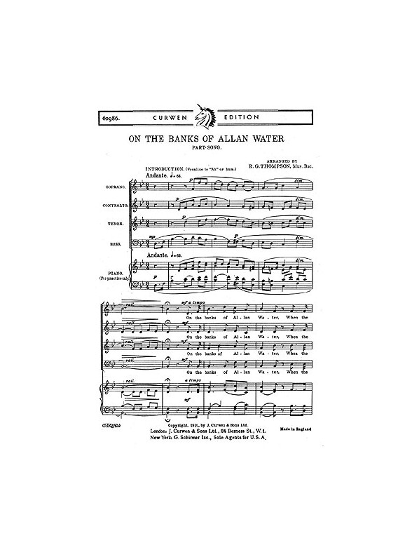Thompson On The Banks Allan Satb
