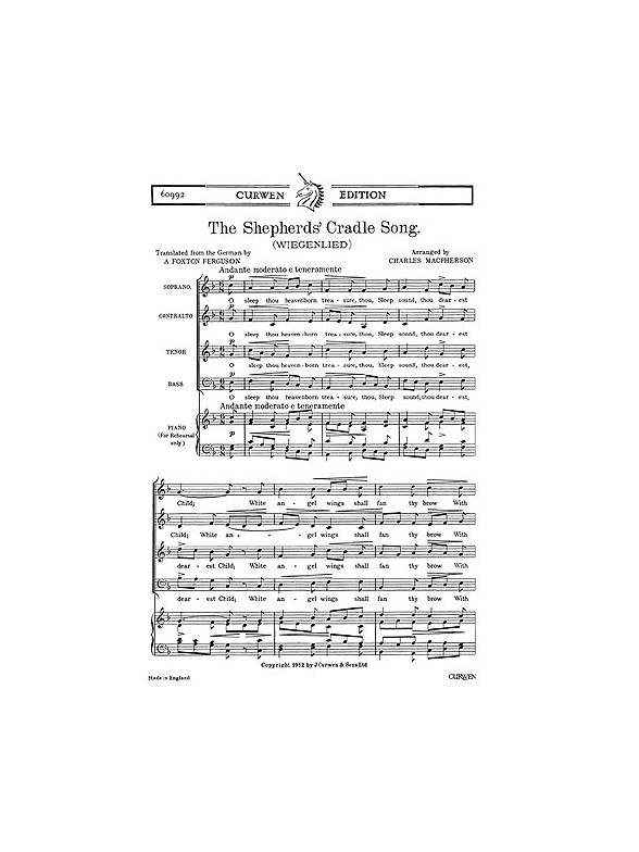 Macpherson, C The Shepherds' Cradle Song Satb/Piano